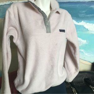 Patagonia vintage fleece womens sz 10, pink,grey